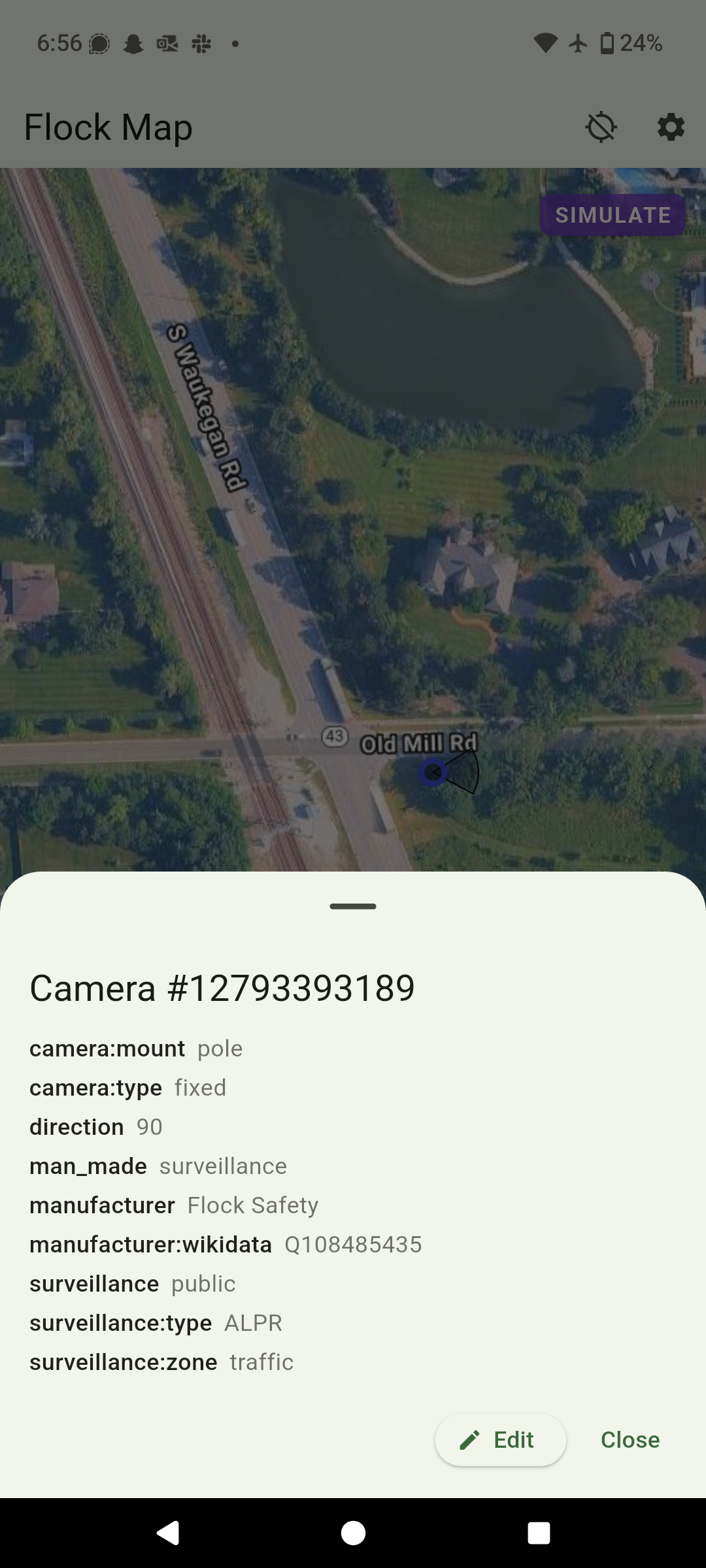 Camera details and tags