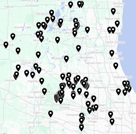 Map of Flock camera locations
